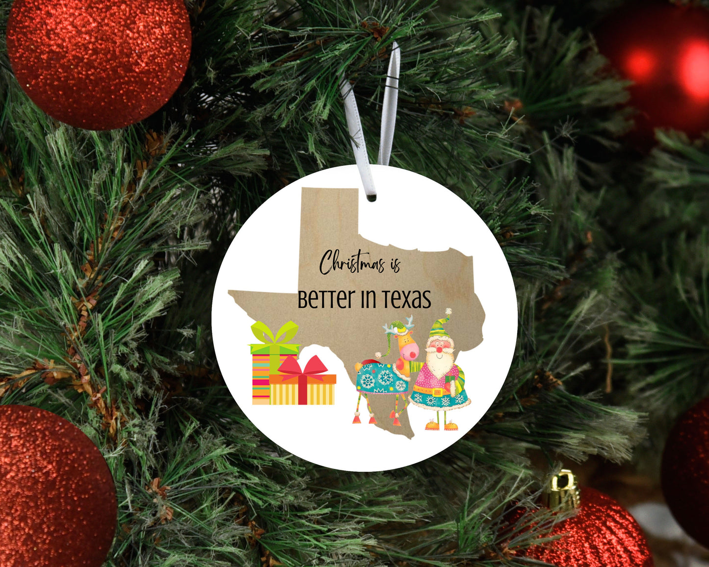 Christmas Ornament, Christmas is Better in Texas Ceramic Christmas Ornament, Christmas Decorations