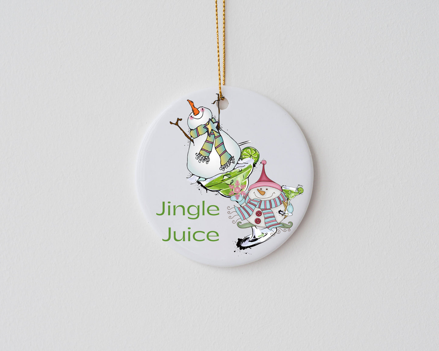 Christmas Ornament, Christmas Jingle Juice Ceramic Christmas Ornament, Christmas Decorations