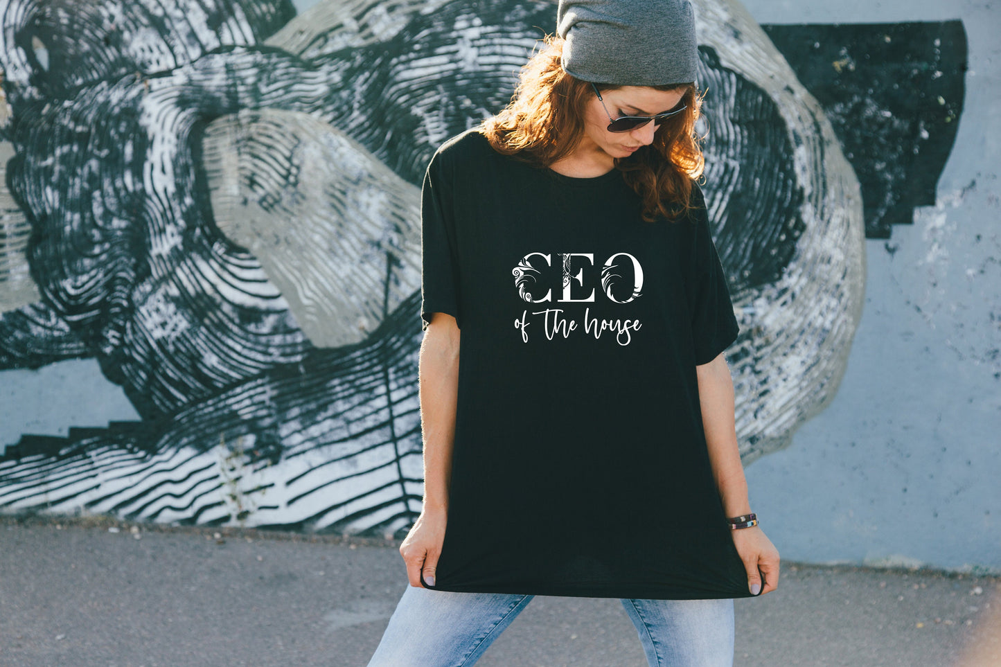 CEO of House, T Shirt,  Tshirt, Graphic T's  100% Cotton Black White or Gray, Tee