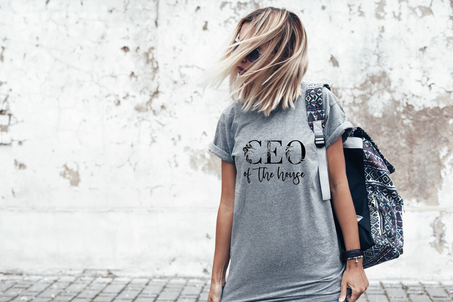 CEO of House, T Shirt,  Tshirt, Graphic T's  100% Cotton Black White or Gray, Tee