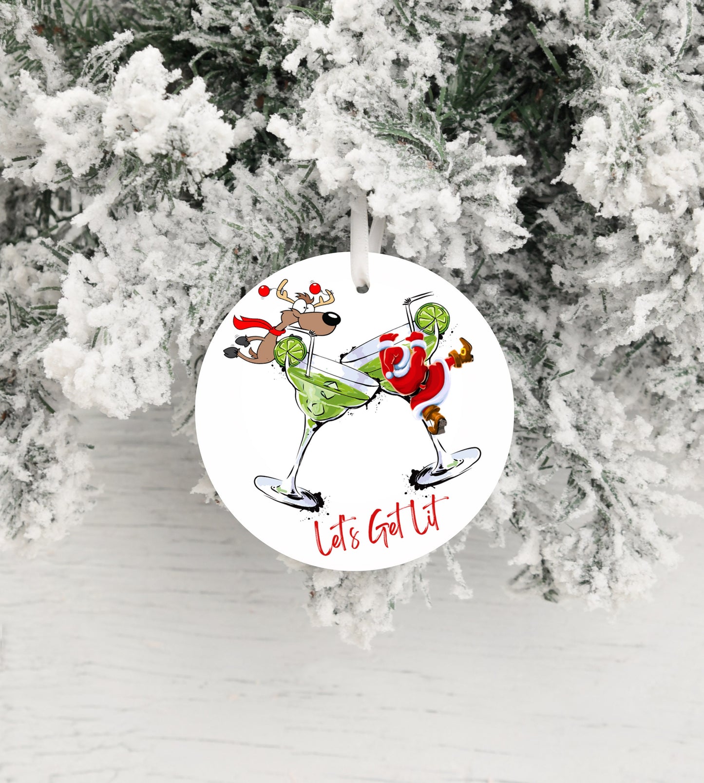 Christmas Ornament, Let's Get Lit Ceramic Christmas Ornament, Christmas Decorations