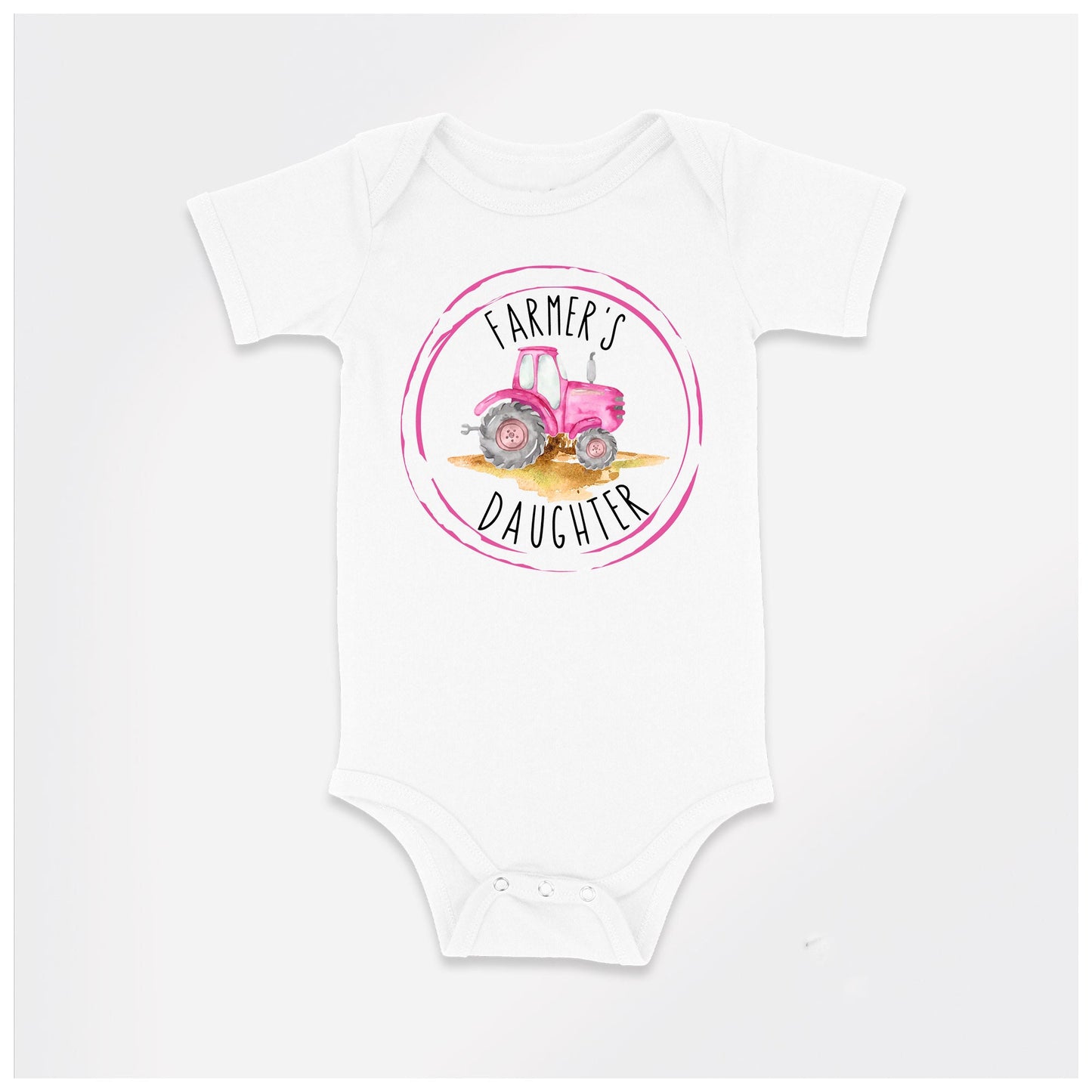 Baby Bodysuit, Farmer's Daughter One Piece Baby Suit, Baby Gift, Long / Short Sleeve, 0-18 Months size