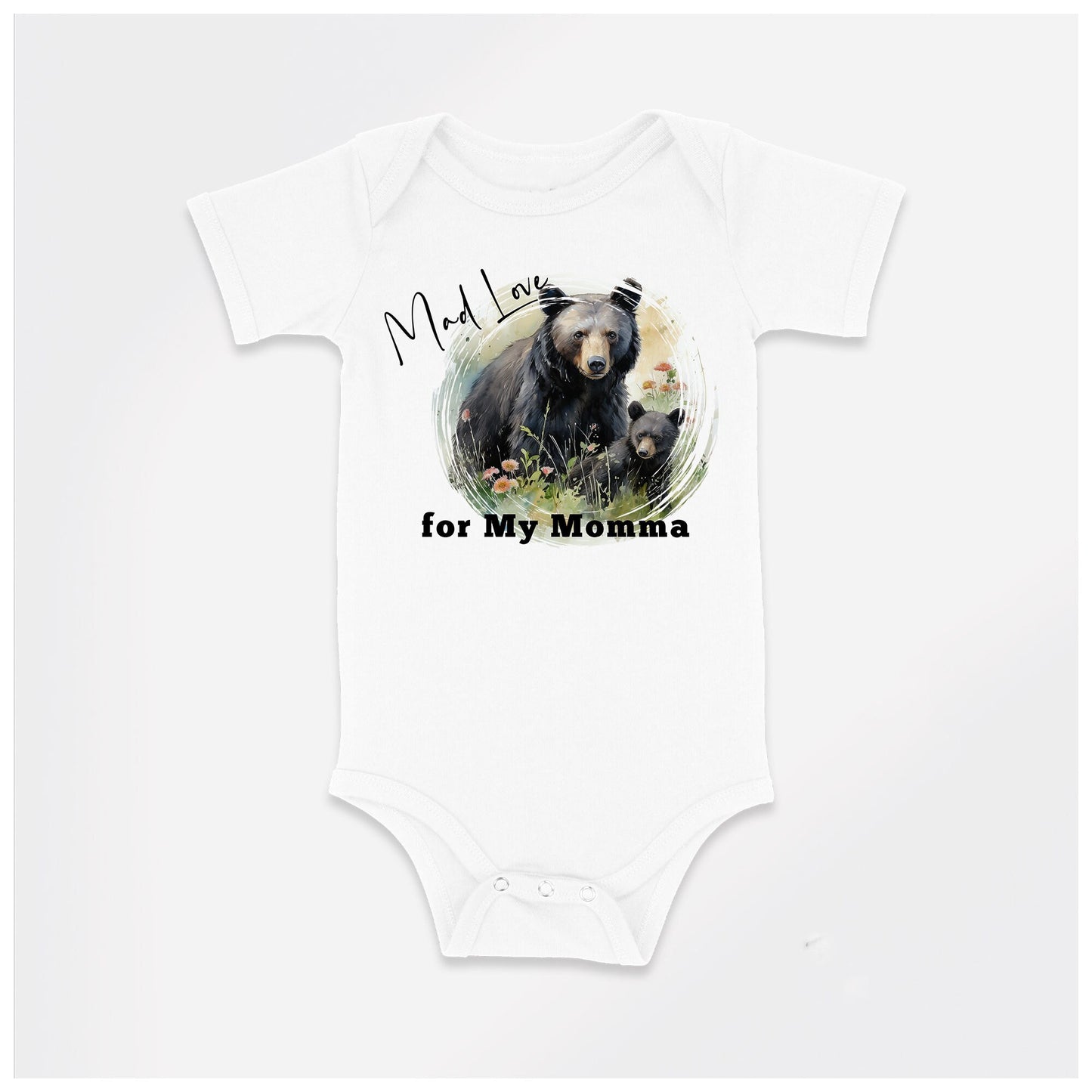 Baby Bodysuit, Mad Love for My Daddy Romper, One Piece Baby Suit, Baby Gift, Long / Short Sleeve, 0-18 Months size