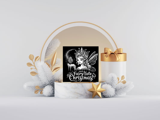 Christmas Ornament, Black and White Have a Fairy-Tale Christmas, Tier Tray Decor, Wreath Sign, Mini Sign, Door Hanger