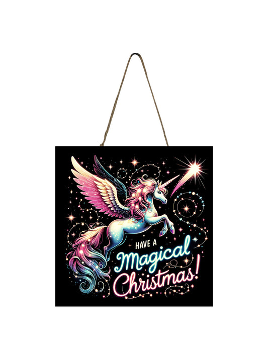 Christmas Ornament, Unicorn Have a Magical Christmas, Tier Tray Decor, Wreath Sign, Mini Sign, Door Hanger