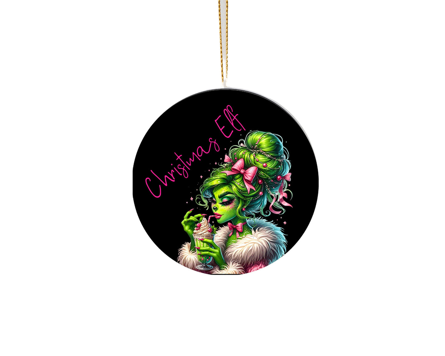 Christmas Ornament, Christmas Elf Ceramic Christmas Ornament, Christmas Decorations