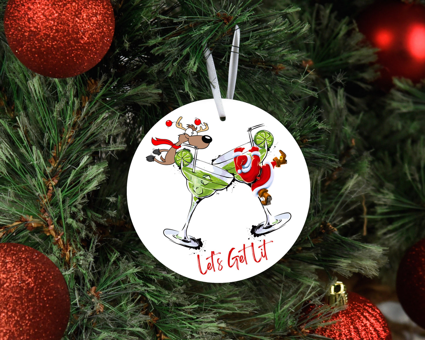 Christmas Ornament, Let's Get Lit Ceramic Christmas Ornament, Christmas Decorations