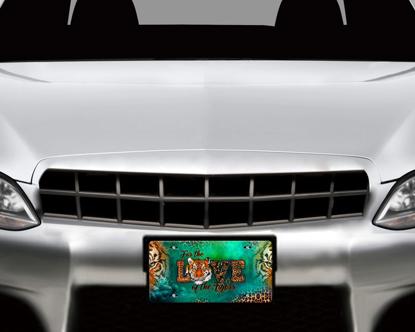 Vanity Front License Plate For the Love of the Tigers Aluminum Vanity License Plate Car Accessory Decorative Front Plate