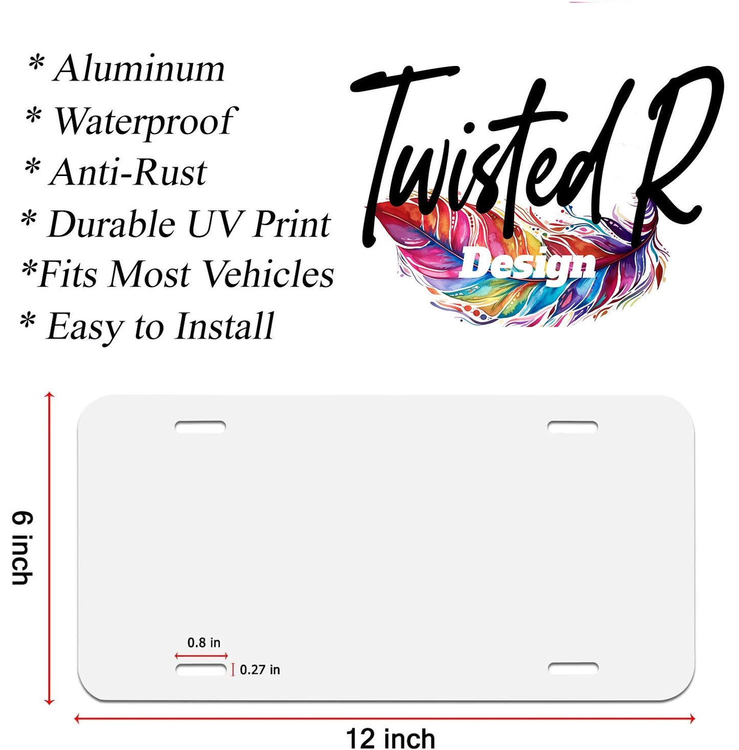 Vanity Front License Plate He Who is Brave is Free Aluminum Vanity License Plate Car Accessory Decorative Front Plate