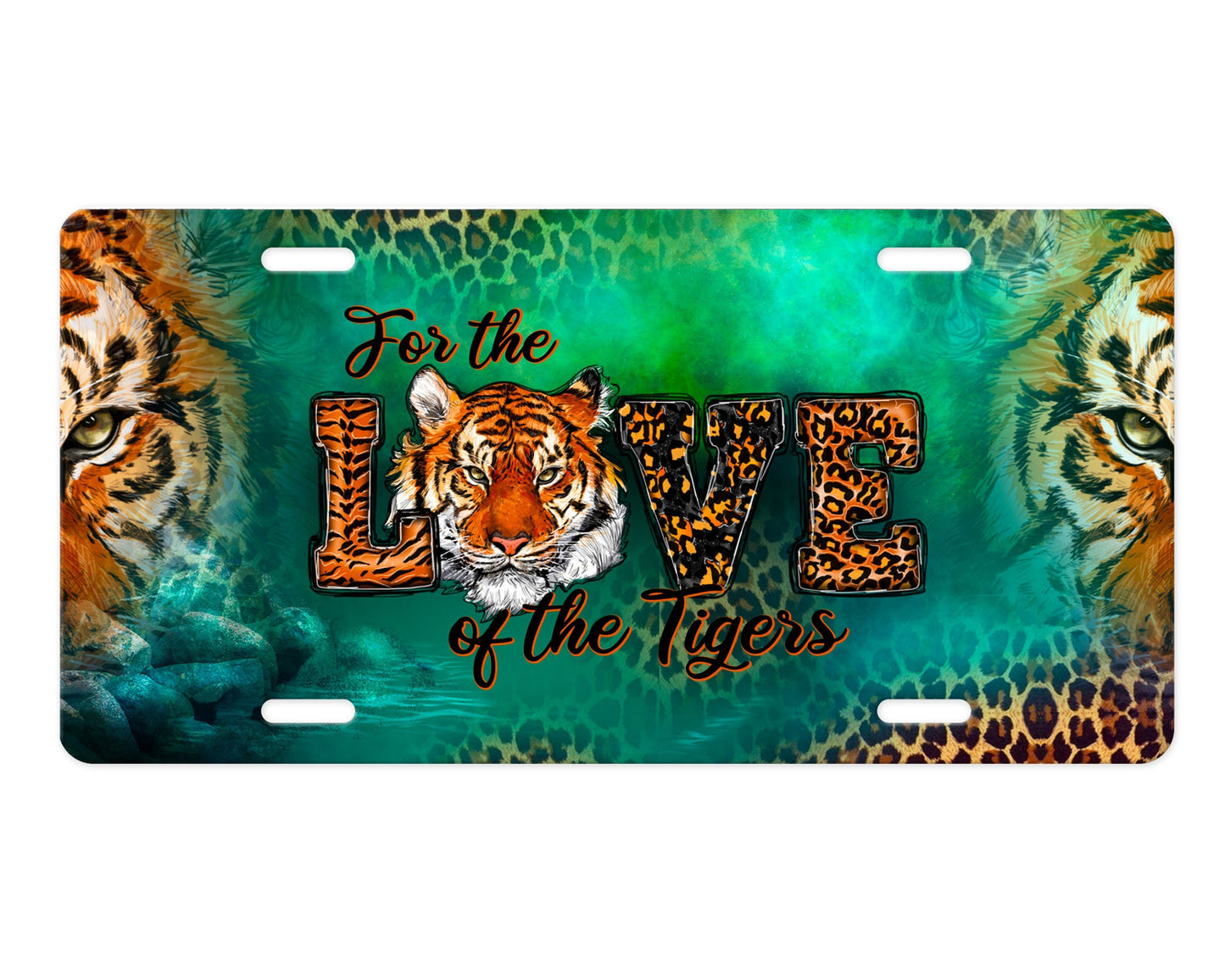 Vanity Front License Plate For the Love of the Tigers Aluminum Vanity License Plate Car Accessory Decorative Front Plate