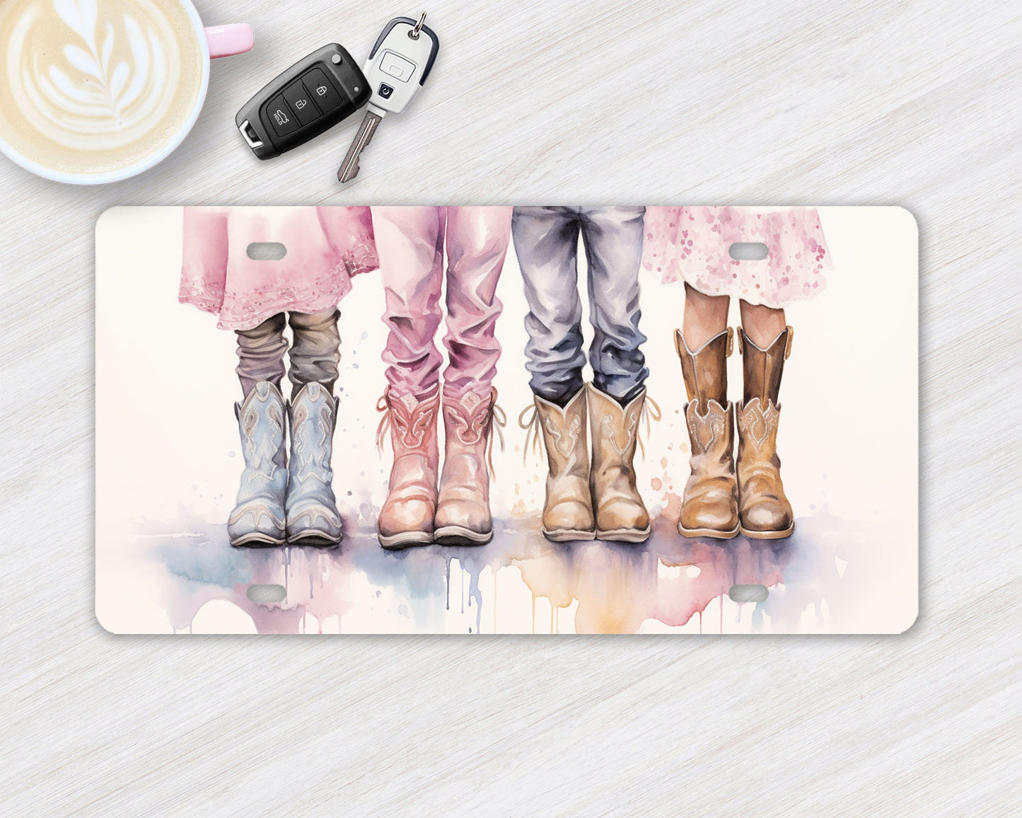 License Plate, Future Cowgirls Printed Aluminum Front License Plate, Car Accessory, Vanity Plate, Cute Car Tag