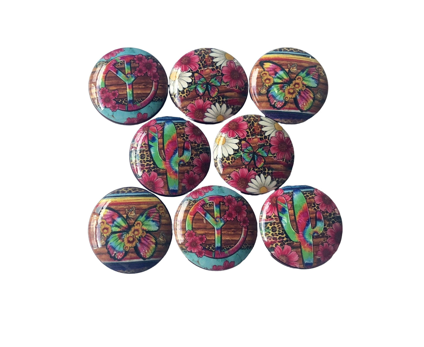 Western Cabinet and Drawer Knobs, Set of 8 Hippy Vibes, Cabinet Knobs Drawer Knobs and Pulls, Kitchen Cabinet Knobs,