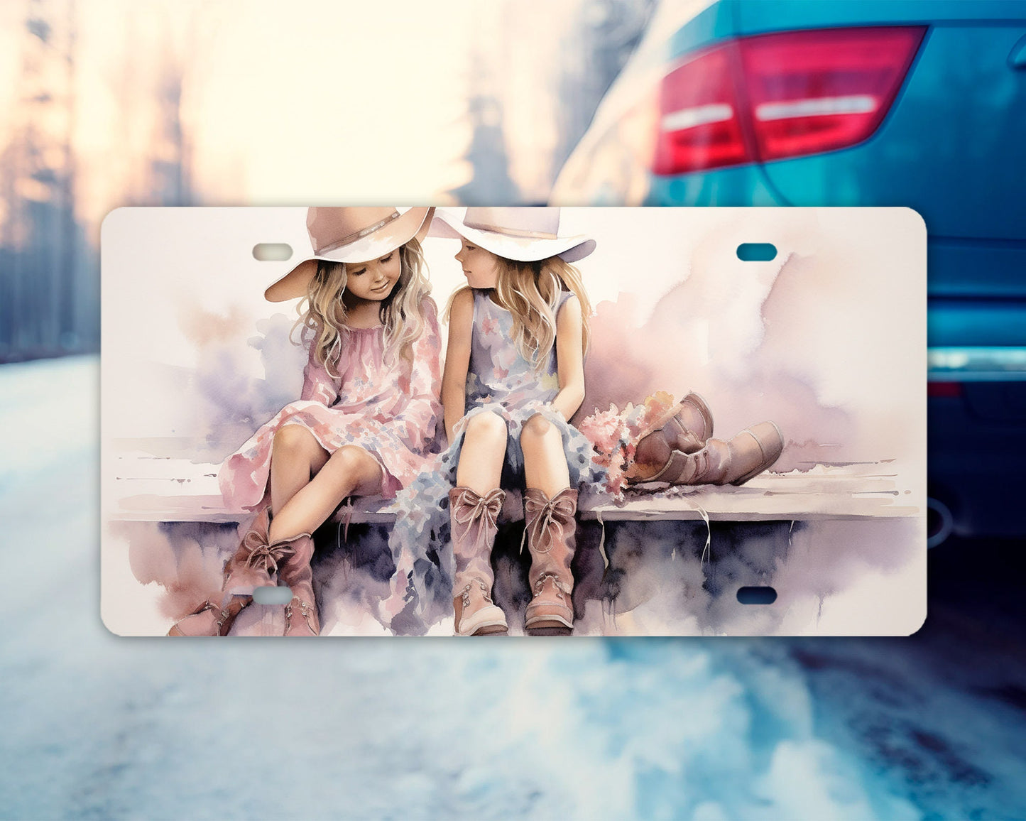 Vanity Front License Plate Little Country Girls Aluminum Vanity License Plate Car Accessory Decorative Front Plate