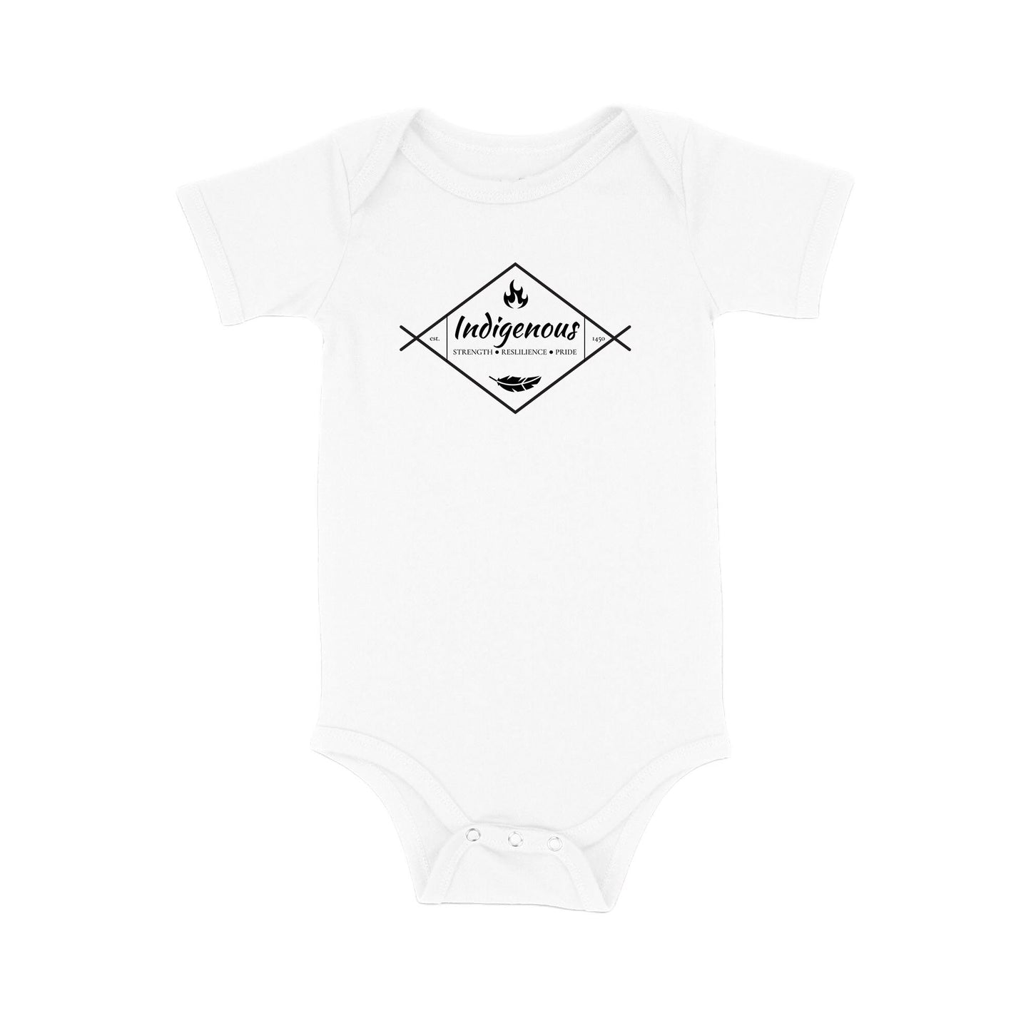 Baby Bodysuit, Indigenous One Piece Baby Suit, Baby Gift, Long / Short Sleeve, 0-18 Months size