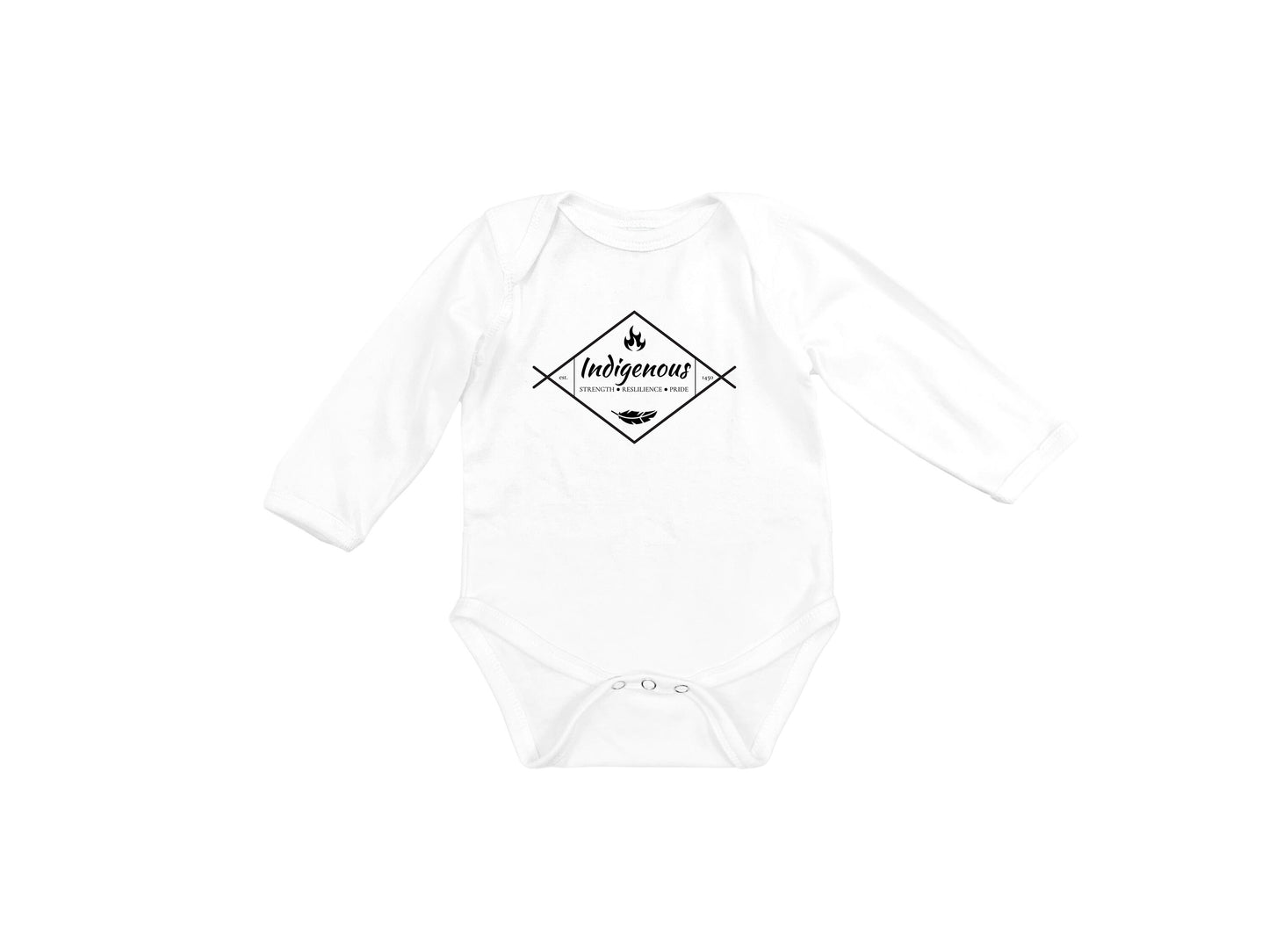 Baby Bodysuit, Indigenous One Piece Baby Suit, Baby Gift, Long / Short Sleeve, 0-18 Months size