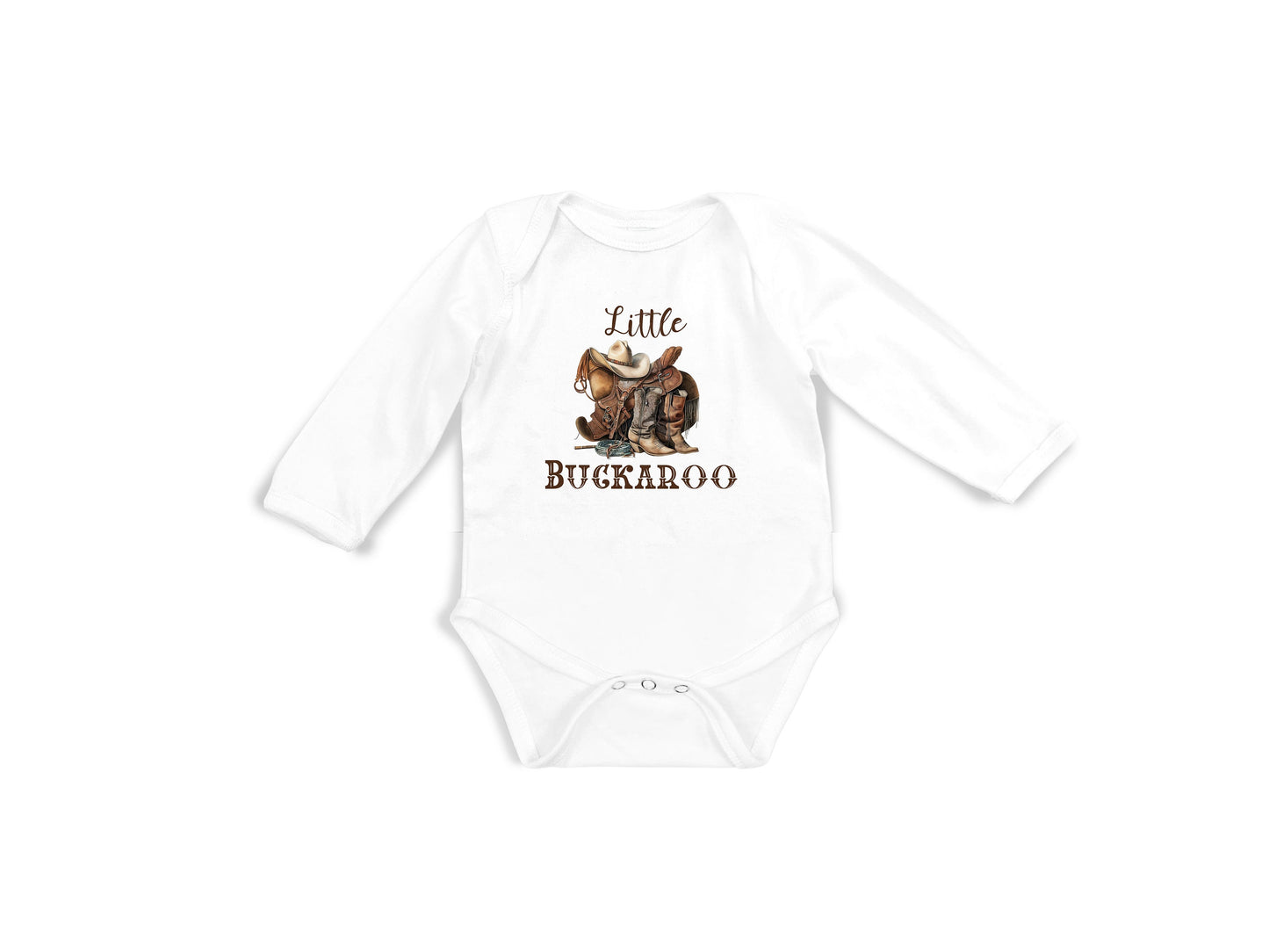 Baby Bodysuit, Little Buckaroo One Piece Baby Suit, Baby Gift, Long / Short Sleeve, 0-18 Months size