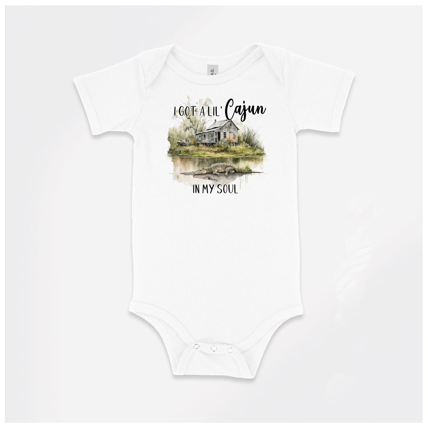 Baby Bodysuit, Lil' Cajun in my Soul One Piece Baby Suit, Baby Gift, Long / Short Sleeve, 0-18 Months size