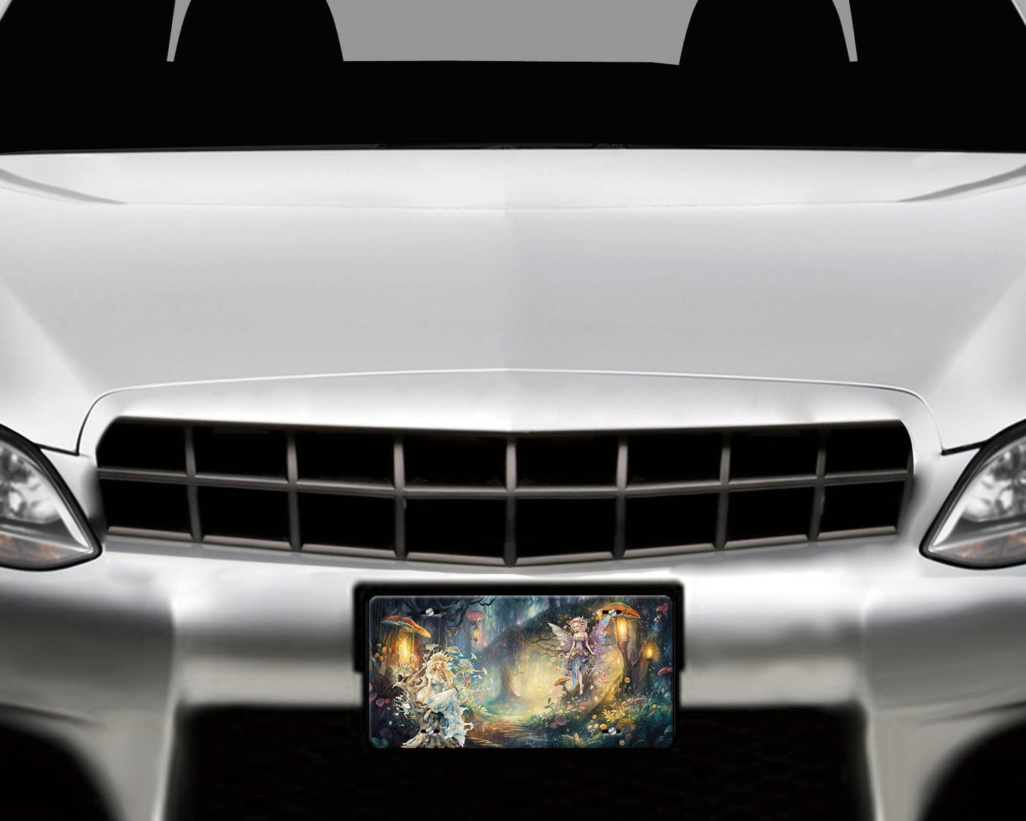 Vanity Front License Plate, Forest Fairies Aluminum Vanity License Plate Car Accessory Decorative Front Plate