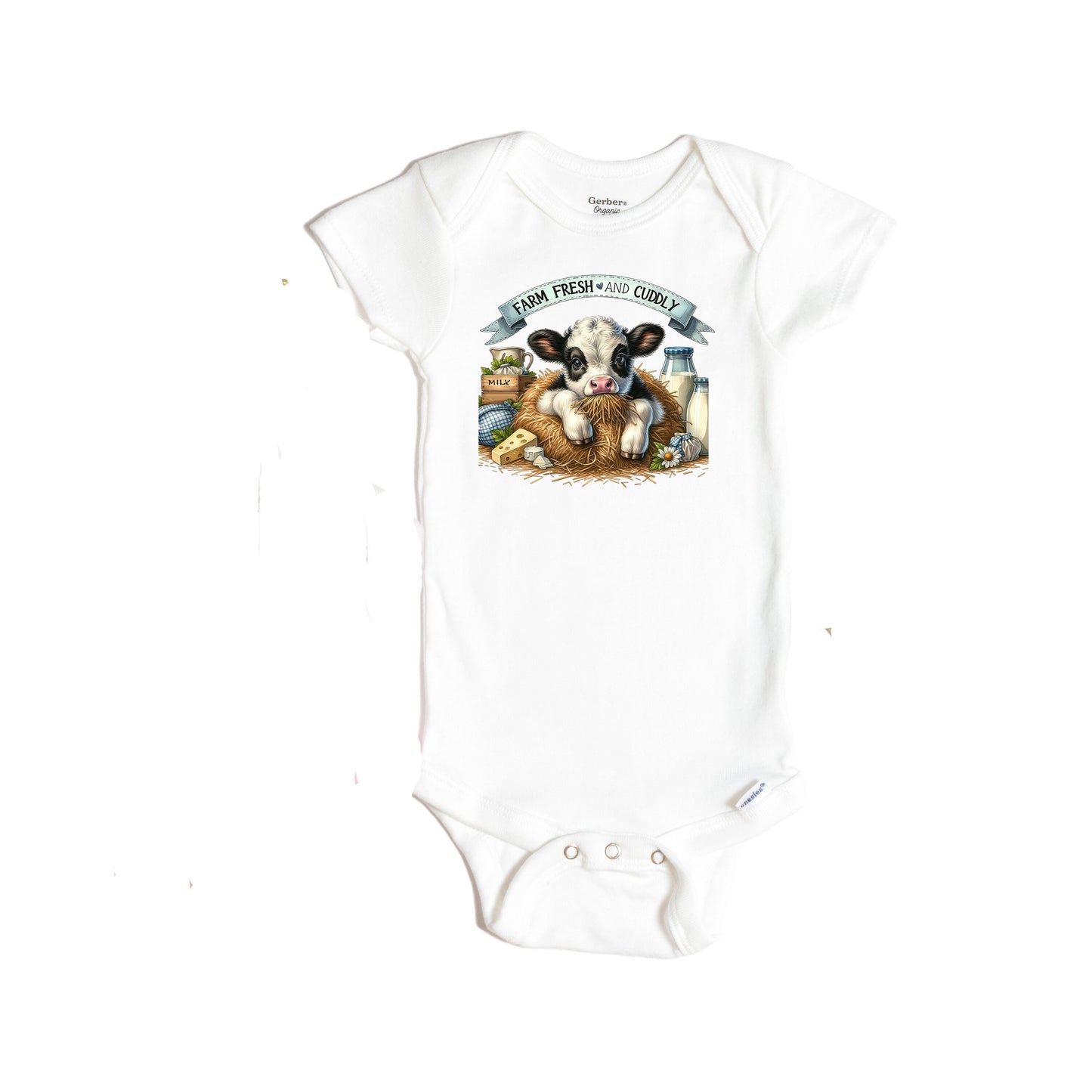 Baby Bodysuit, Fresh and Cuddly One Piece Baby Suit, Baby Gift, Long / Short Sleeve, 0-18 Months size