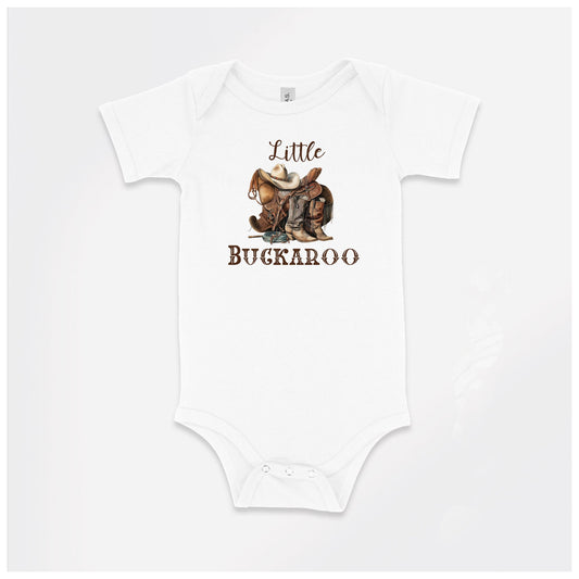 Baby Bodysuit, Little Buckaroo One Piece Baby Suit, Baby Gift, Long / Short Sleeve, 0-18 Months size