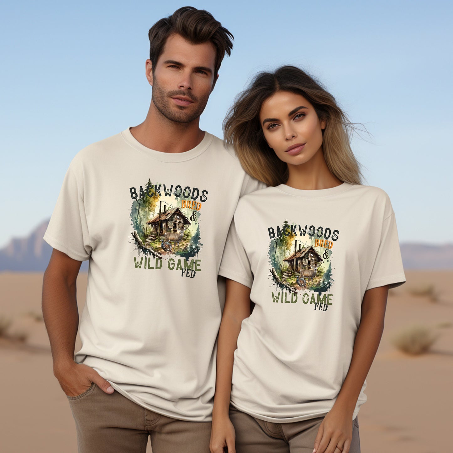 Backwoods Bred, Wild Game Fed T Shirt, Tshirt, Graphic T's  100% Cotton Tee, Western