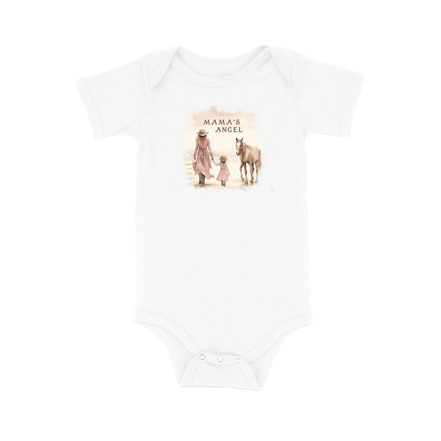 Baby Bodysuit, Mama's Angel One Piece Baby Suit, Baby Gift, Long / Short Sleeve, 0-18 Months size