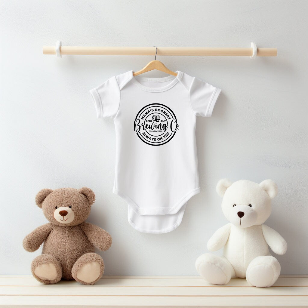 Baby Bodysuit, Mama's Boobery One Piece Baby Suit, Baby Gift, Long / Short Sleeve, 0-18 Months size