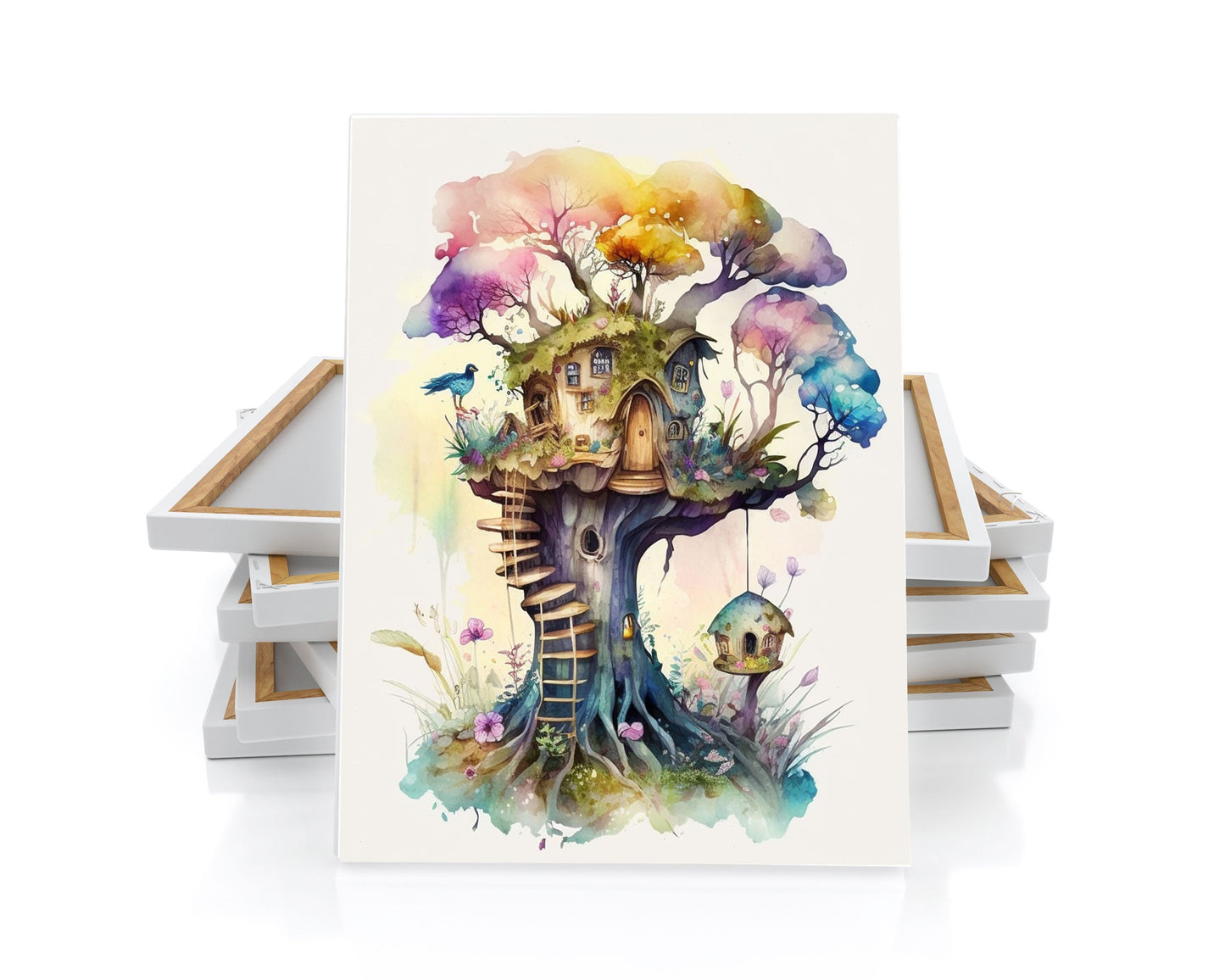 16x20 Fairy Treehouse Wall Art Canvas Print