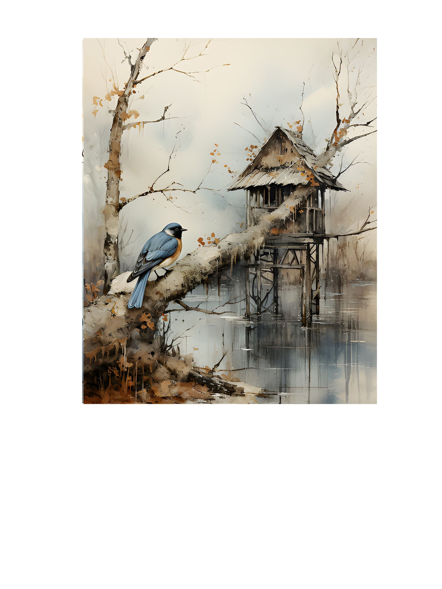 16x20 House on Stilts Wall Art Canvas Print