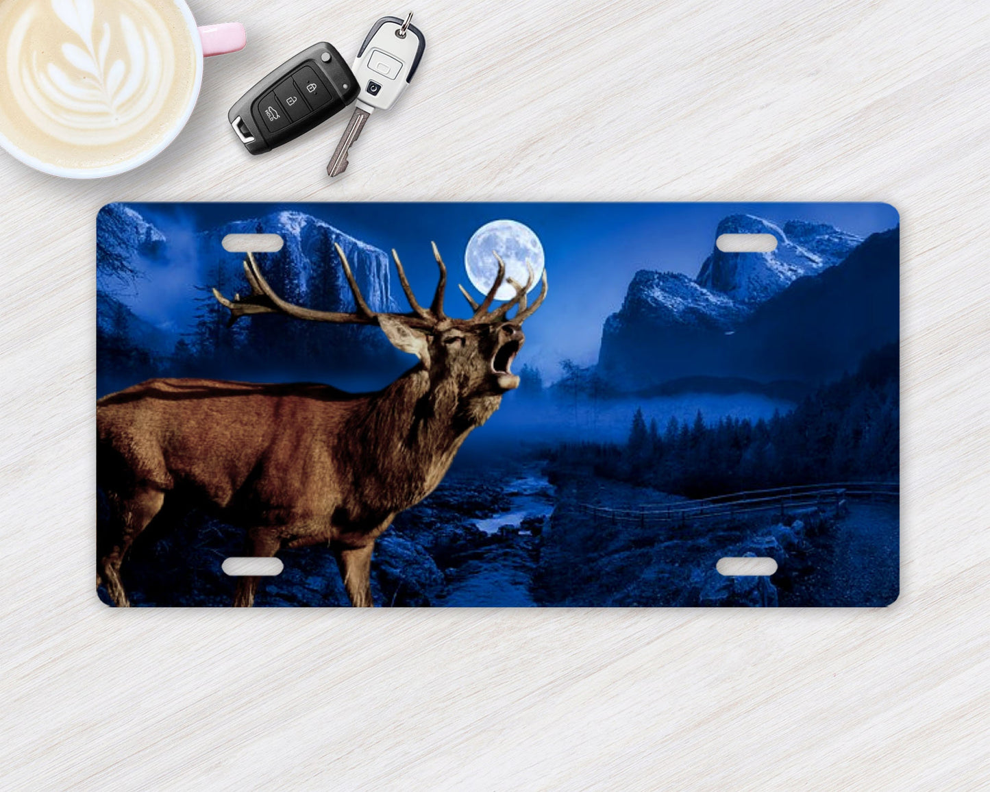 New Release, Elf Mountain Aluminum Front License Plate, Vanity Plate, Car Accessory