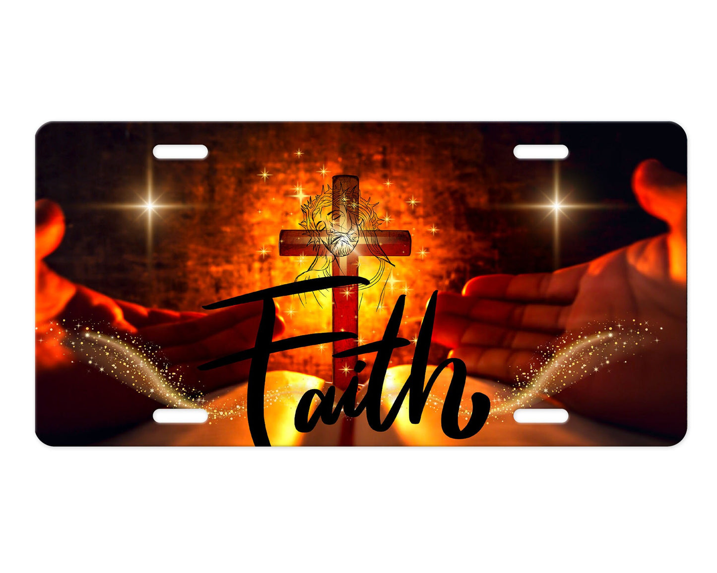 New Release, Faith Jesus Aluminum Front License Plate, Vanity Plate, Car Accessory