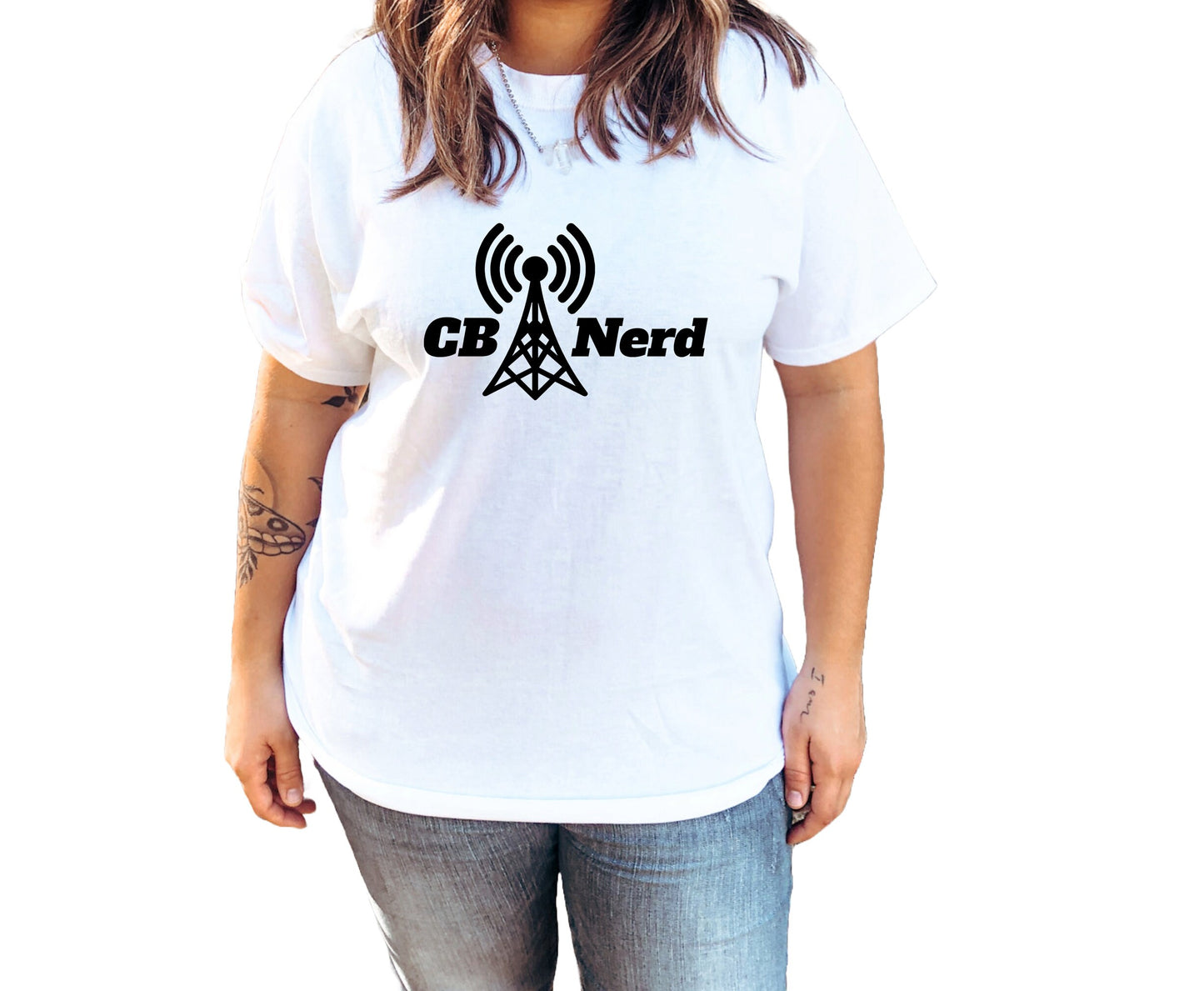 CB Nerd T Shirt, Tshirt, Graphic T's  100% Cotton Black White or Gray, Tee,