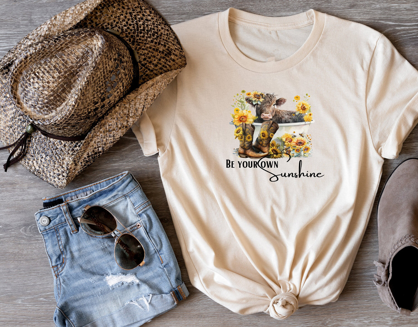 Be Your Own Sunshine T Shirt, Tshirt, Graphic T's  100% Cotton Tee