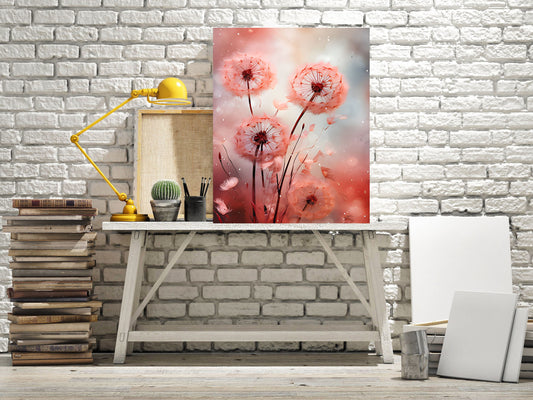 16x20 Botanical Dandelion Wall Art Canvas Print