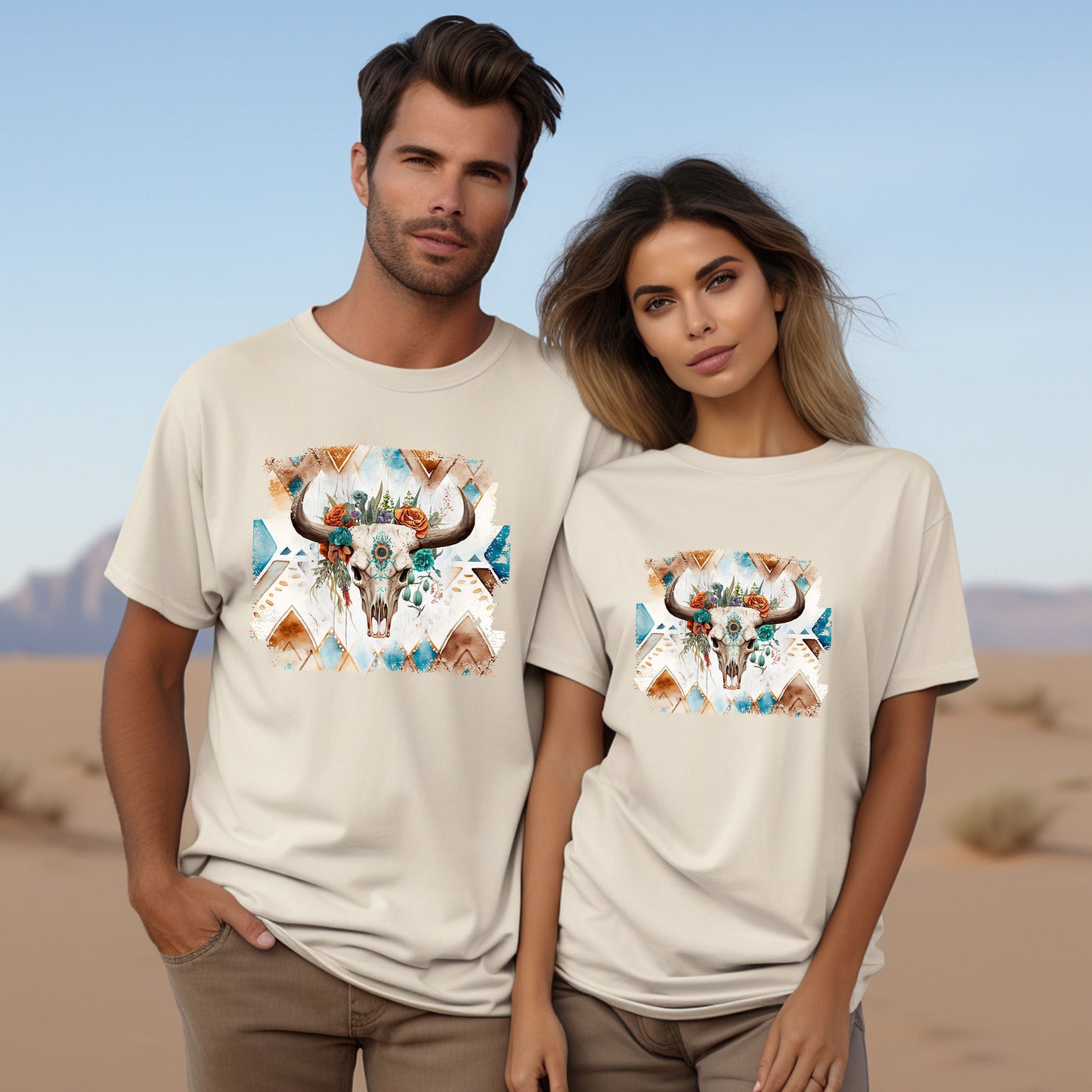 Cows Skull T Shirt, Tshirt, Graphic T's  100% Cotton Tee