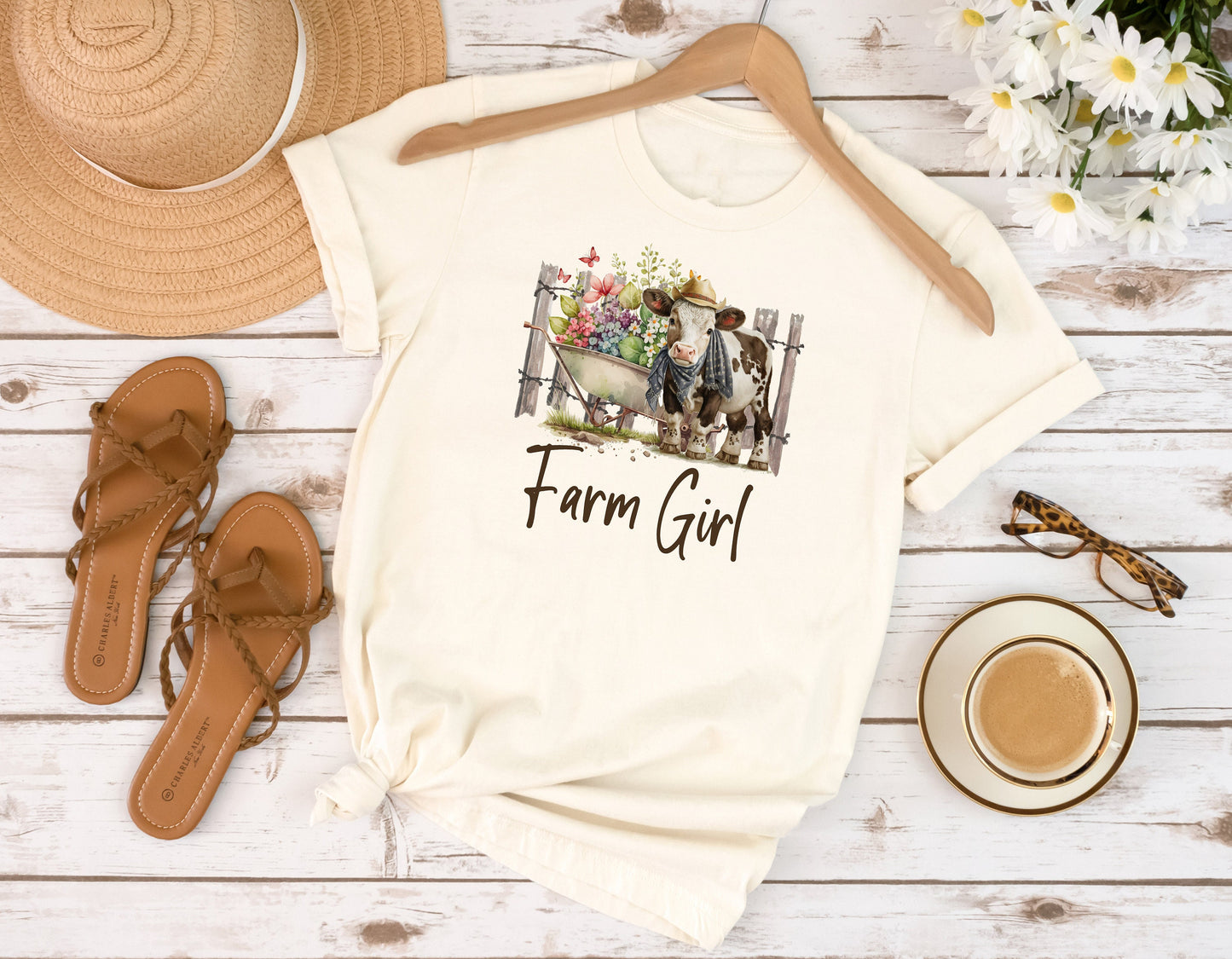 Farm Girl T Shirt, Tshirt, Graphic T's  100% Cotton Tee