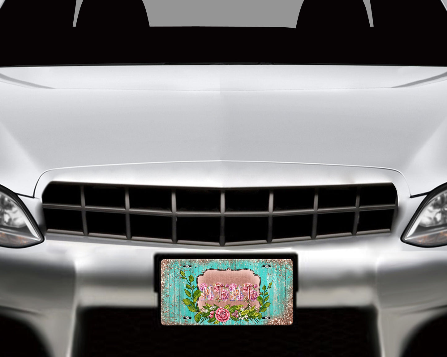 Mimi Vanity Decorative Front License Plate Cute Car License Plate Aluminum Metal Plate