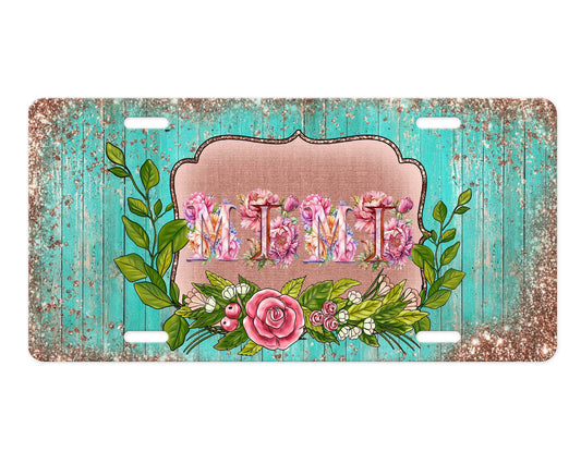 Mimi Vanity Decorative Front License Plate Cute Car License Plate Aluminum Metal Plate