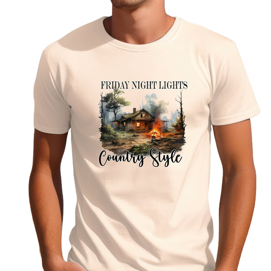 Friday Night Lights Country Style T Shirt, Tshirt, Graphic T's  100% Cotton Tee