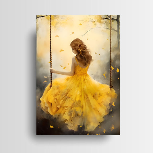 16x20 Yellow Daydream Wall Art Canvas Print