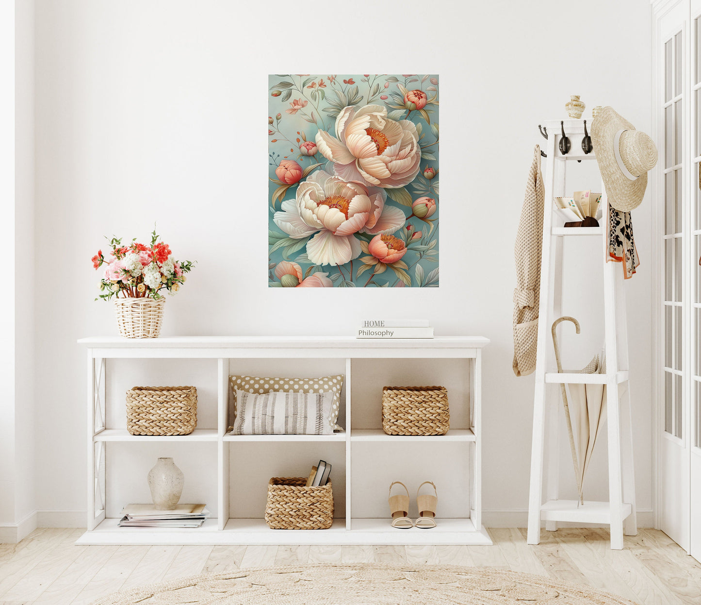 16x20 Peach Blossom Wall Art Canvas Print