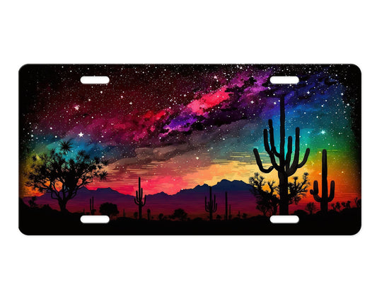 New Release, Galaxy Desert Night Aluminum Front License Plate, Vanity Plate, Car Accessory