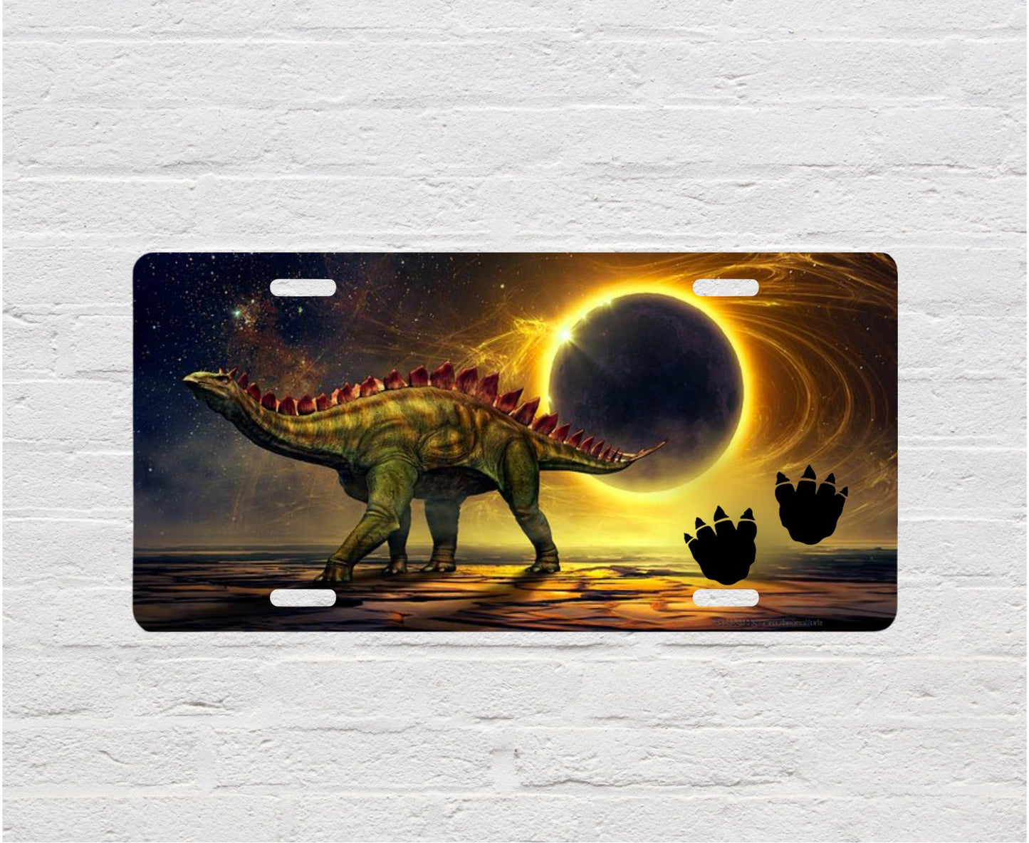New Release, Dinosaur Eclipse Aluminum Front License Plate, Vanity Plate, Car Accessory