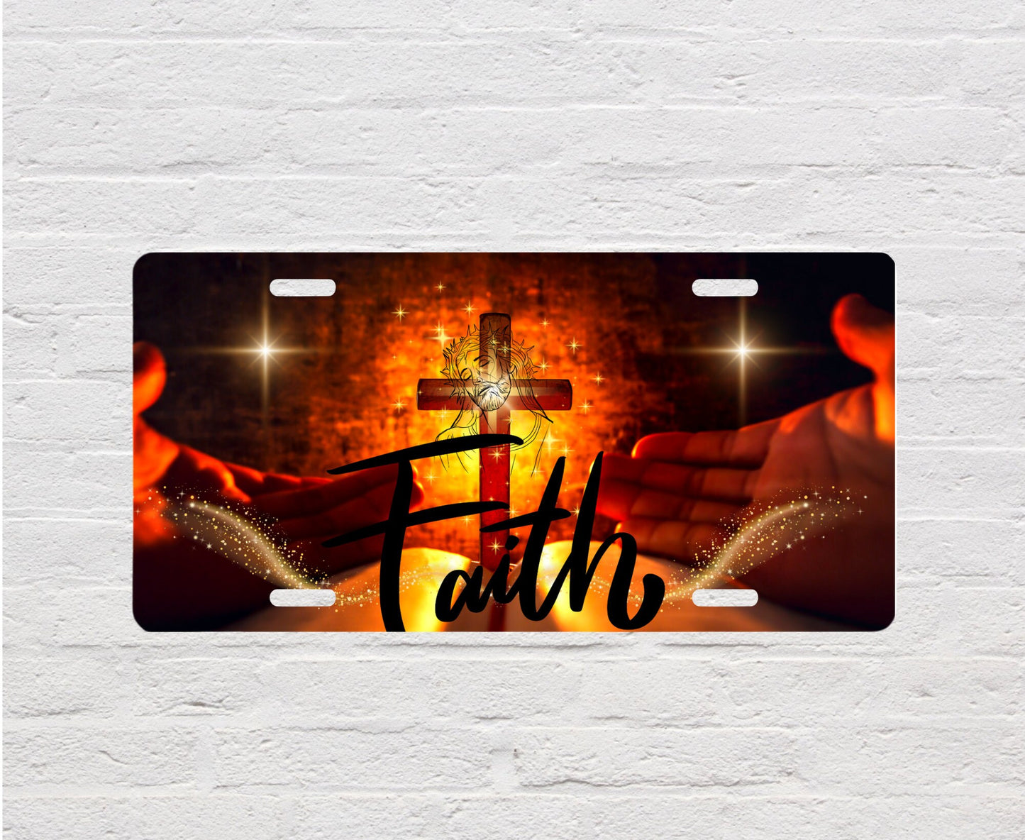 New Release, Faith Jesus Aluminum Front License Plate, Vanity Plate, Car Accessory