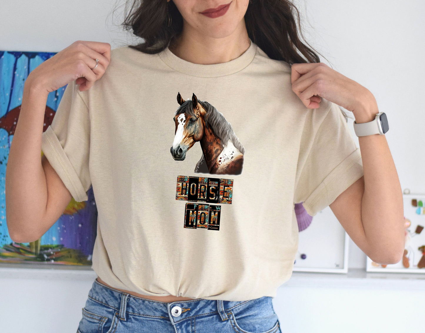 Horse Mom T Shirt, Tshirt, Graphic T's  100% Cotton Tee