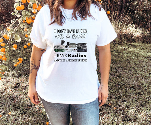 Radios Everywhere, CB Radio T Shirt,  Tshirt, Graphic T's  100% Cotton Black White or Gray, Tee