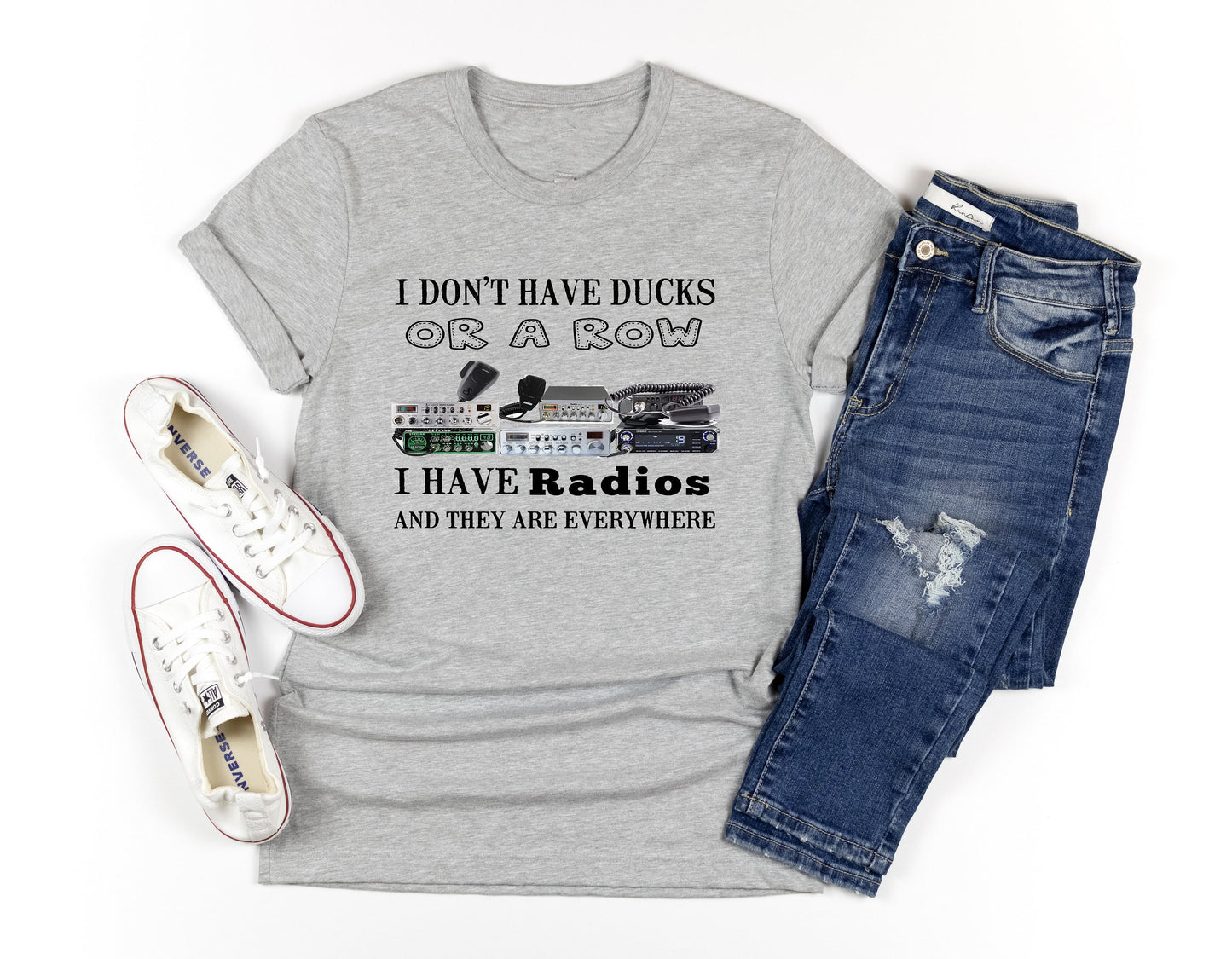 Radios Everywhere, CB Radio T Shirt,  Tshirt, Graphic T's  100% Cotton Black White or Gray, Tee