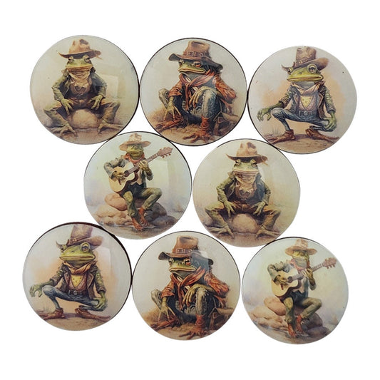 Cowboy Frog Cabinet and Drawer Knobs, Set of 8 Drawer Knobs and Pulls, Kitchen Cabinet Knobs