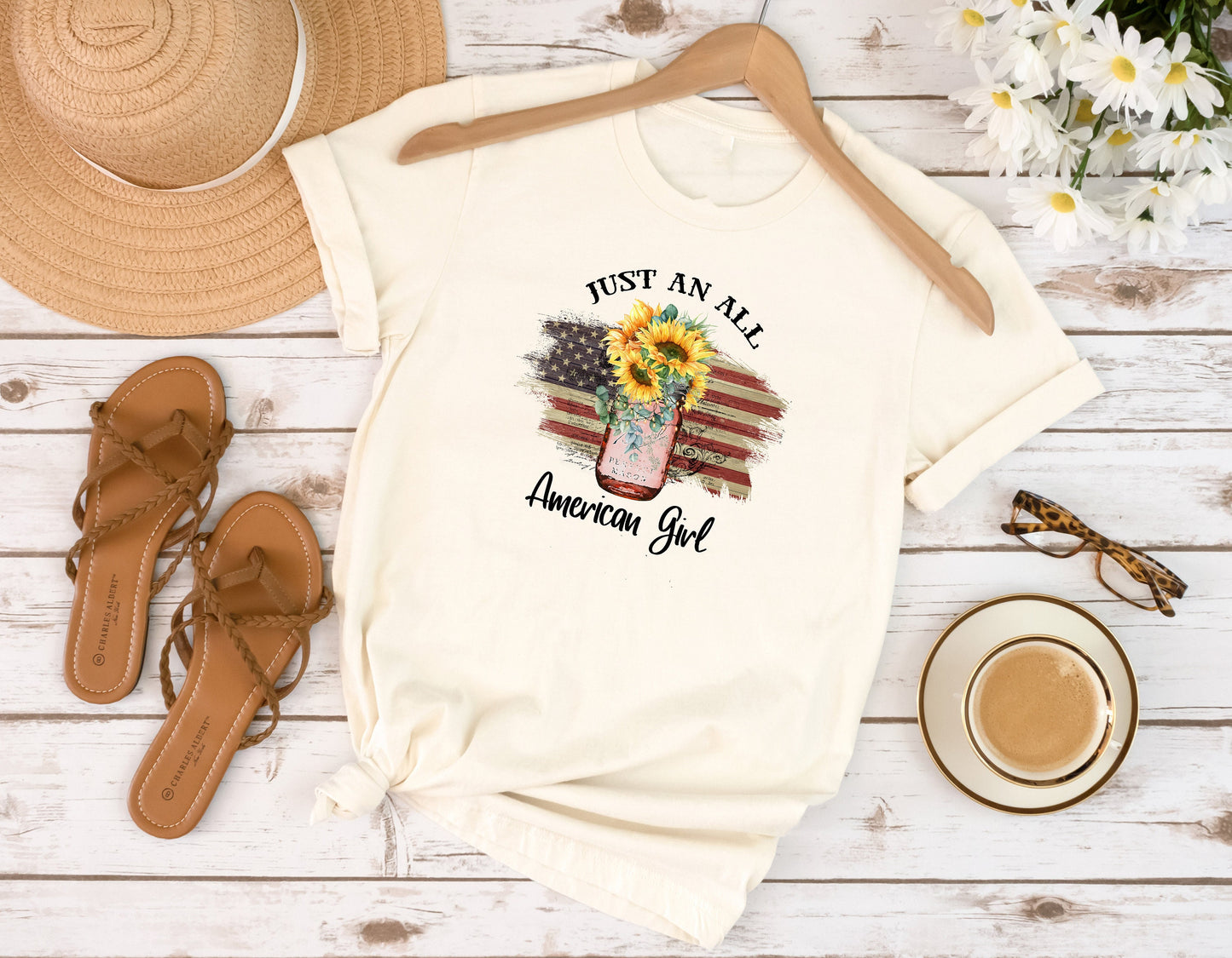 All American Girl T Shirt, Tshirt, Graphic T's  100% Cotton Tee