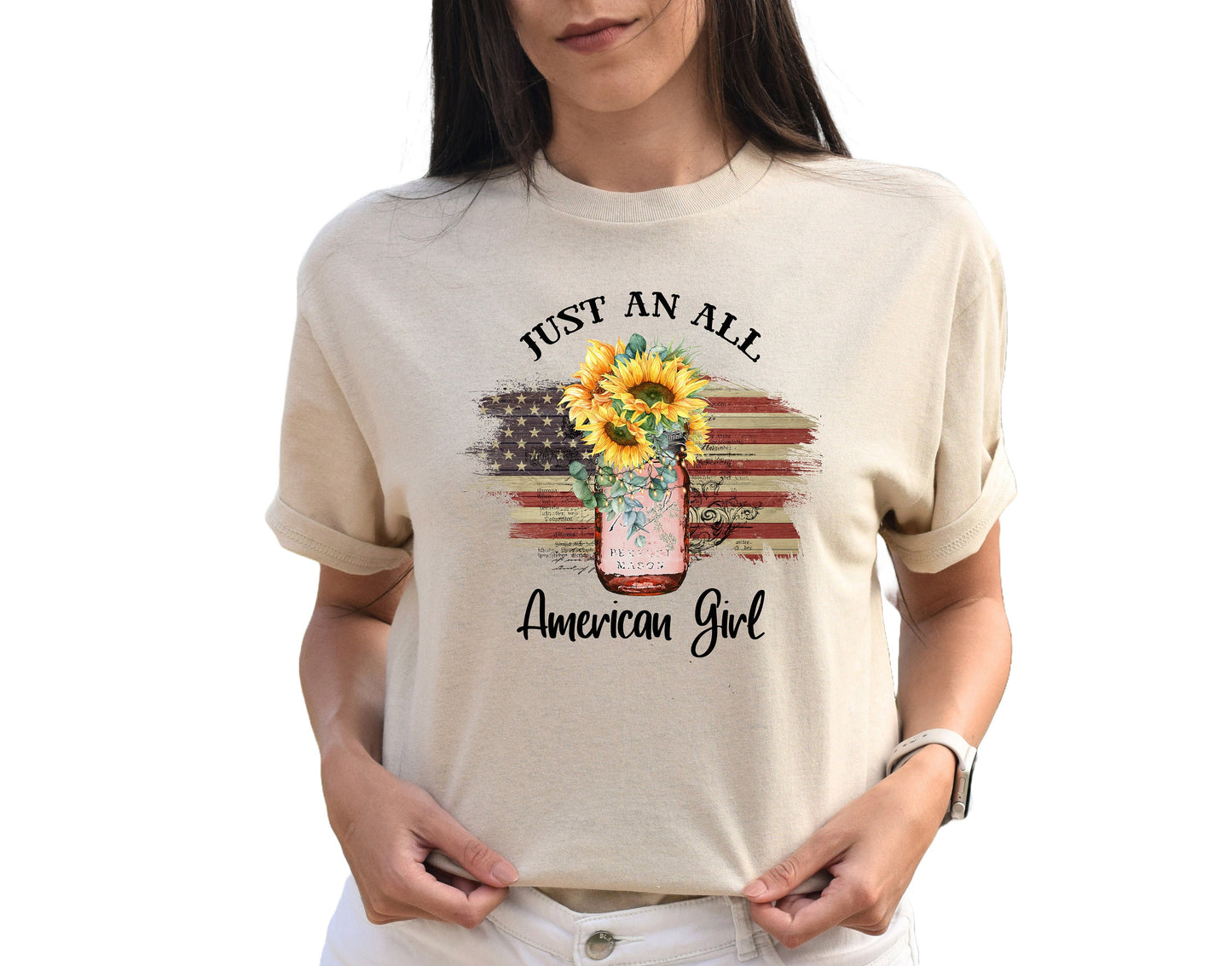 All American Girl T Shirt, Tshirt, Graphic T's  100% Cotton Tee